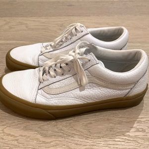 White leather vans